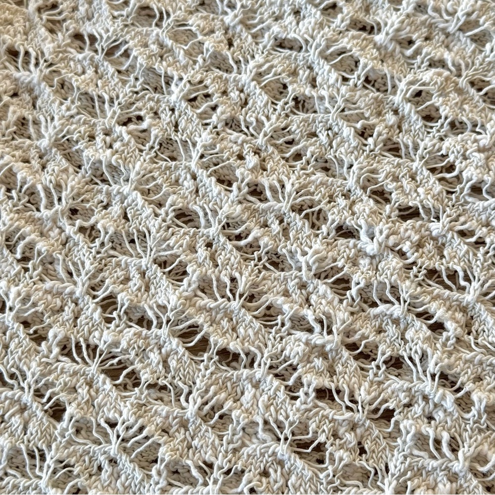 Cream Crochet Long Sleeve Top - Picture 5 of 5